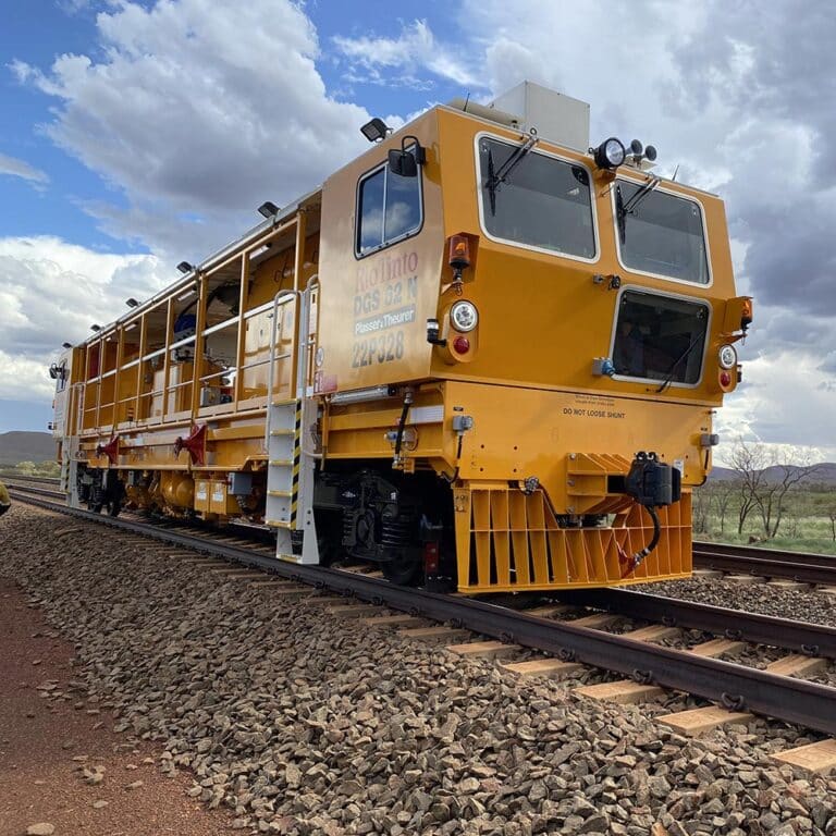 front on view of the Rio Tinto rail car
